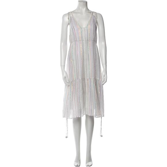 Apiece Apart Striped Midi Length Dress - XS - Picture 1 of 3
